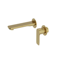 SCALA, BRUSHED GOLD, BATERIE LAVOAR INCASTRATA, CU 2 TRECERI, SEPARATE, PIPA L=17,7CM + CORP INCASTRAT, 41253